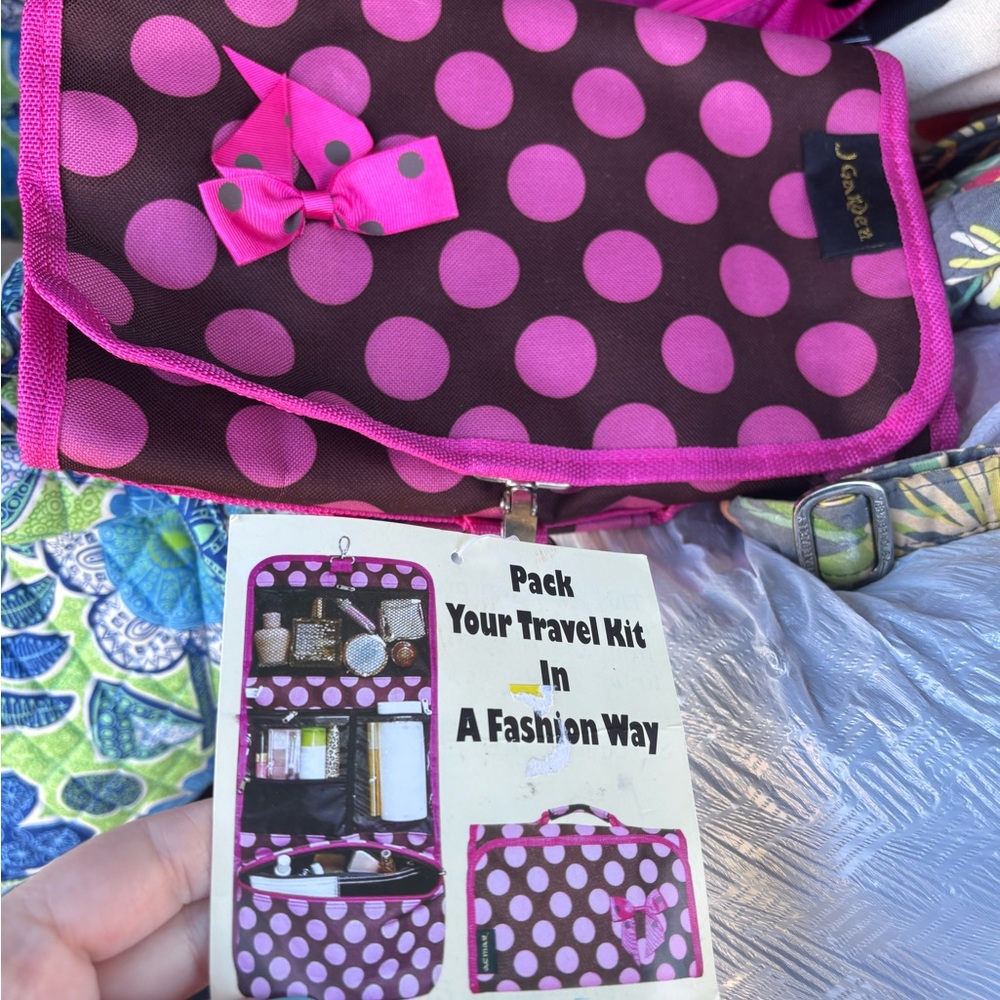 Pink and Brown  Travel Kit